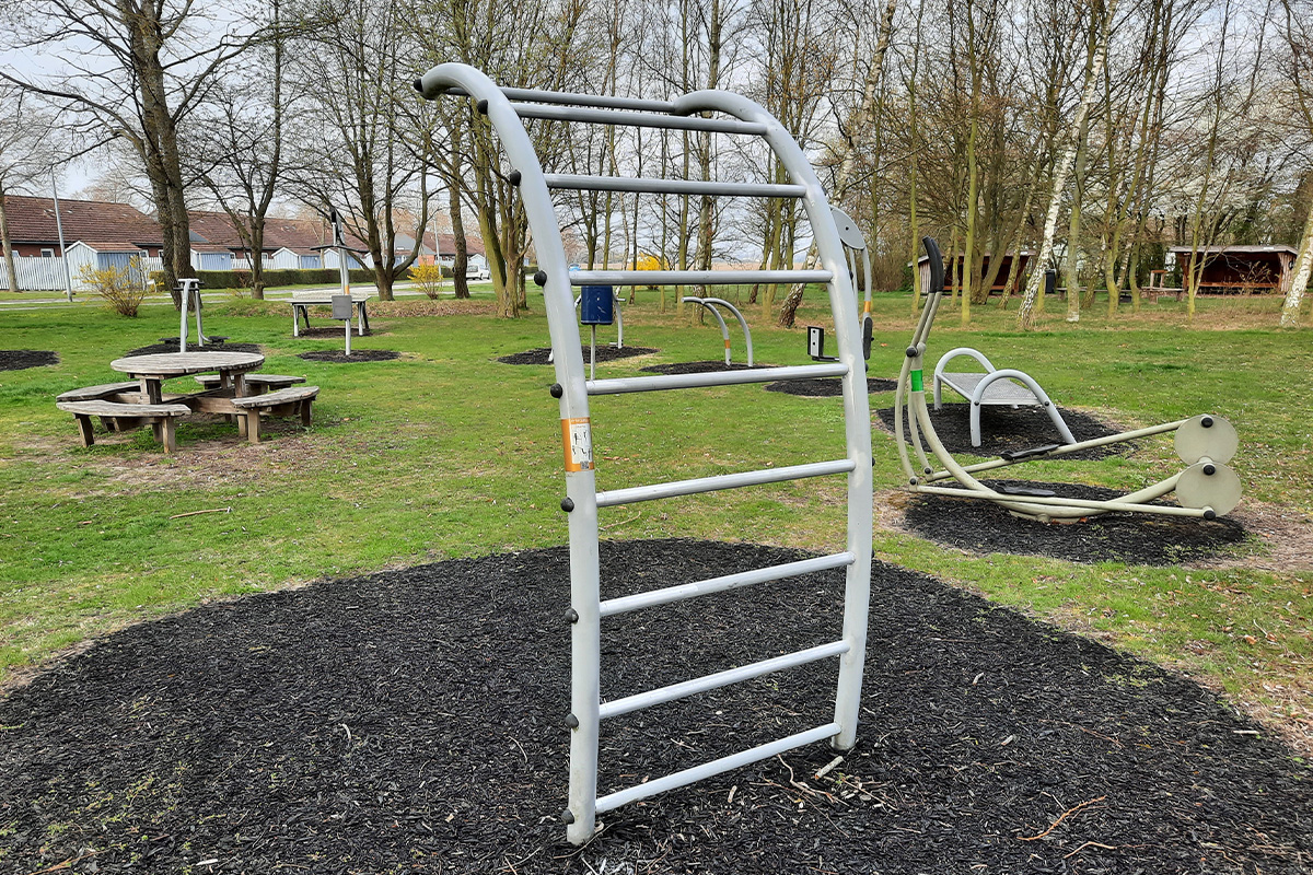 Exercise equipment at Sandby Citypark